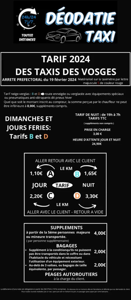 TARIF 2024 DES TAXIS DES VOSGES VERTICAL